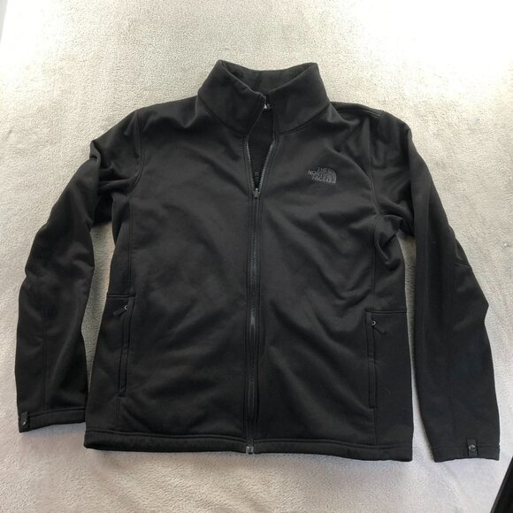 The North Face Mens Athletic Jacket Large Black Full-Zip Fleece Activewear Mock - Picture 14 of 15